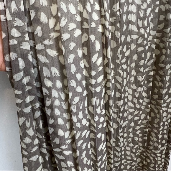 Fossil Solid Fold Dress Spaghetti Strap Fit-Flare Swing Women’s Small - Picture 2 of 16